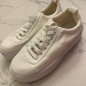 White platform Topshop sneakers